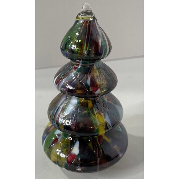 Hand Blown Glass Christmas Tree Made In Poland Art Glass Huta Szkla Rogi - Picture 4 of 7